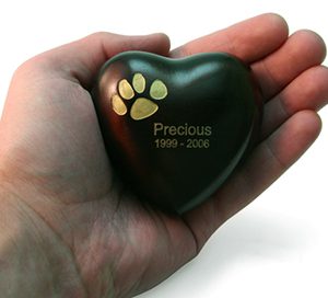 Heart Keepsake Copper Single Paw